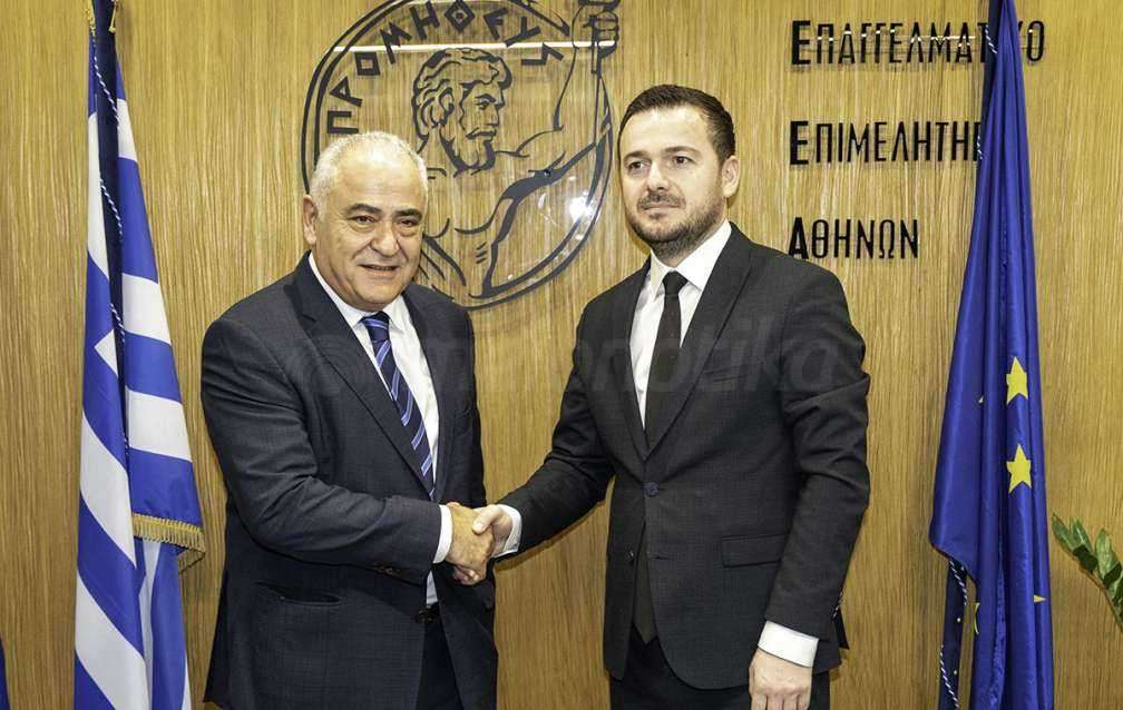 Συνάντηση του Προέδρου του ΕΕΑ Γιάννη Χατζηθεοδοσίου με τον Υπουργό Γεωργίας της Αλβανίας Andis Salla στην Αθήνα