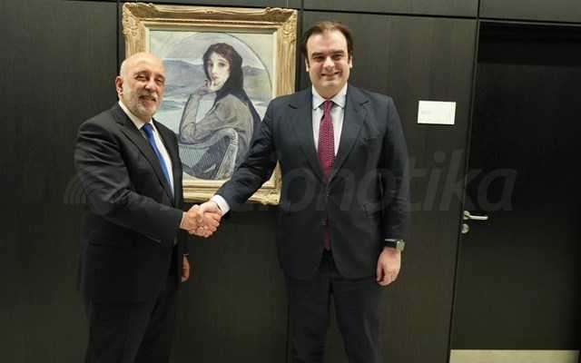 Συνάντηση Πιερρακάκη με τον διοικητή της Κεντρικής Τράπεζας της Ιρλανδίας Gabriel Makhlouf