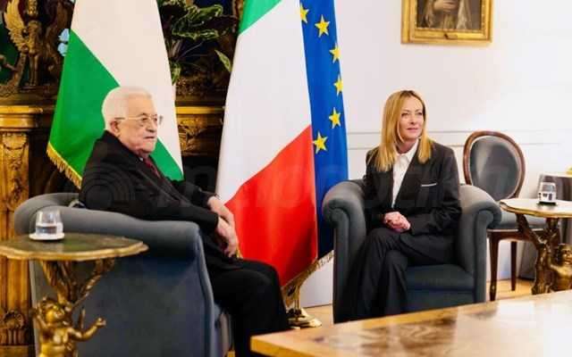 Συνάντηση Μελόνι με τον πρόεδρο της Παλαιστίνης, Αμπάς - "Να καταβληθούν προσπάθειες με στόχο την προοπτική των δυο κρατών"